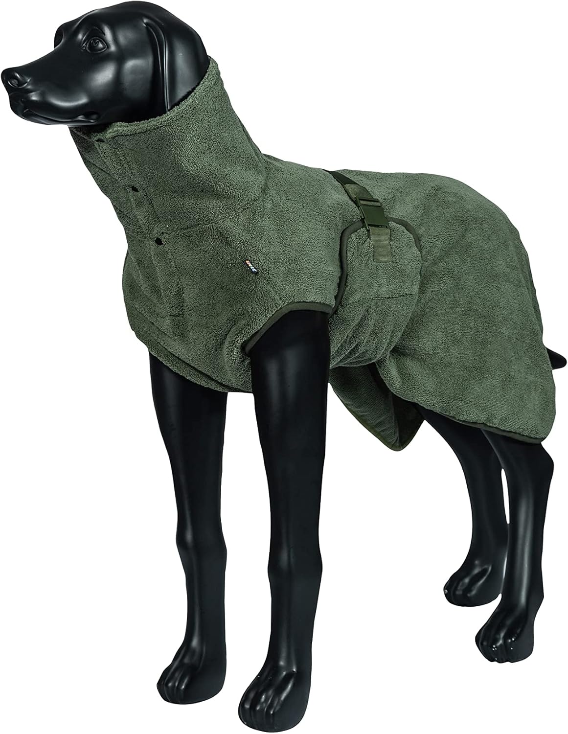Hunde Bademantel Medea ECO, XXS Dunkel Olivgrün