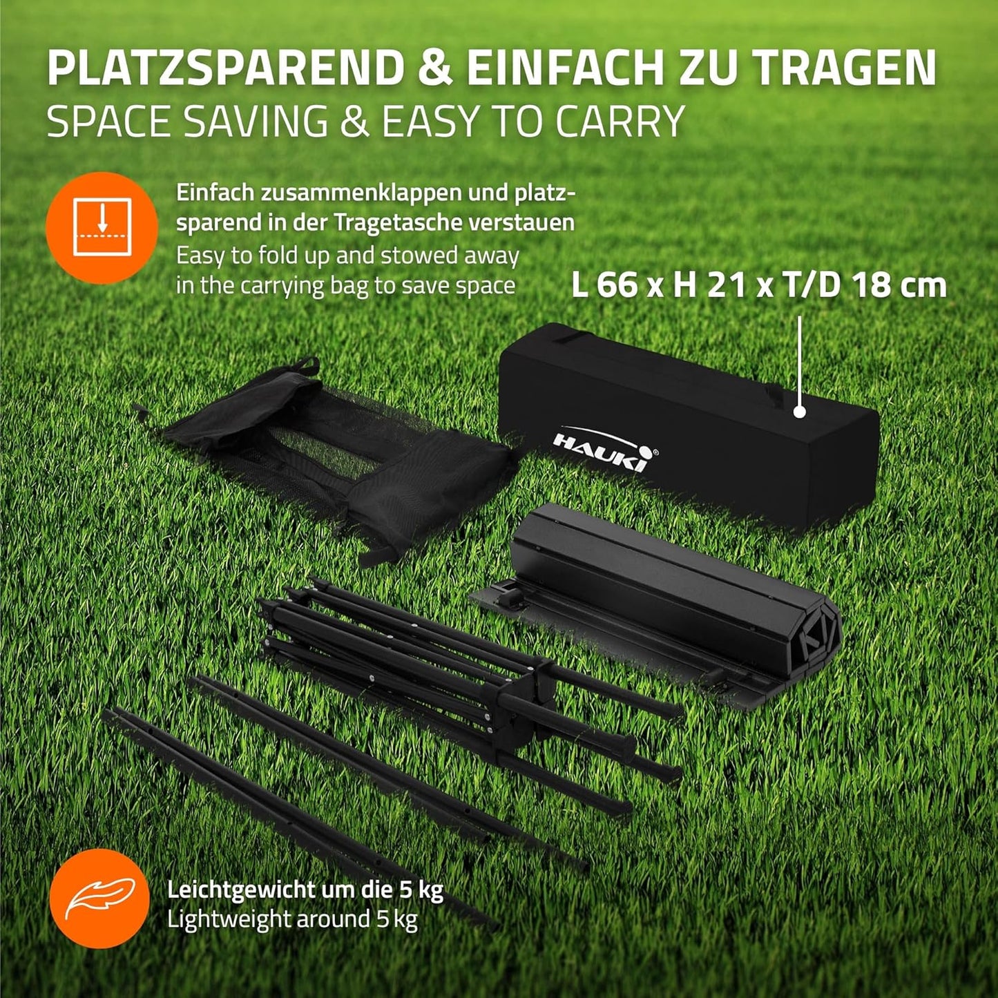 3-teiliges Campingmöbel-Set faltbar, mit Tragetasche, Campingtisch Schwarz 2x Campingstuhl Blau