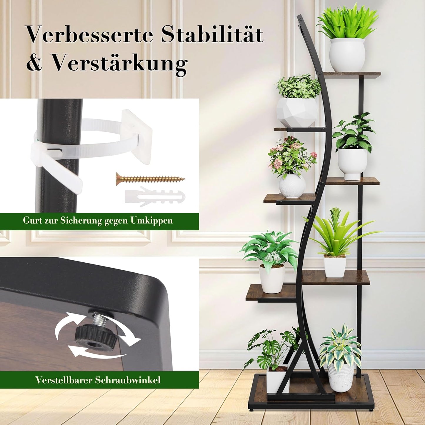 7-stufiger Pflanzenständer