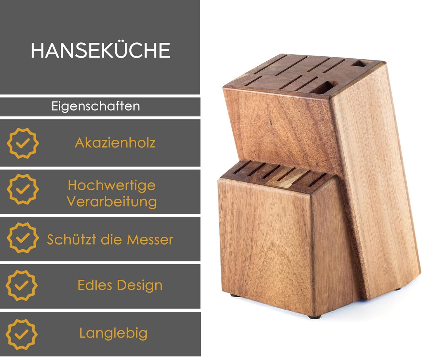 Messerblock aus Akazienholz