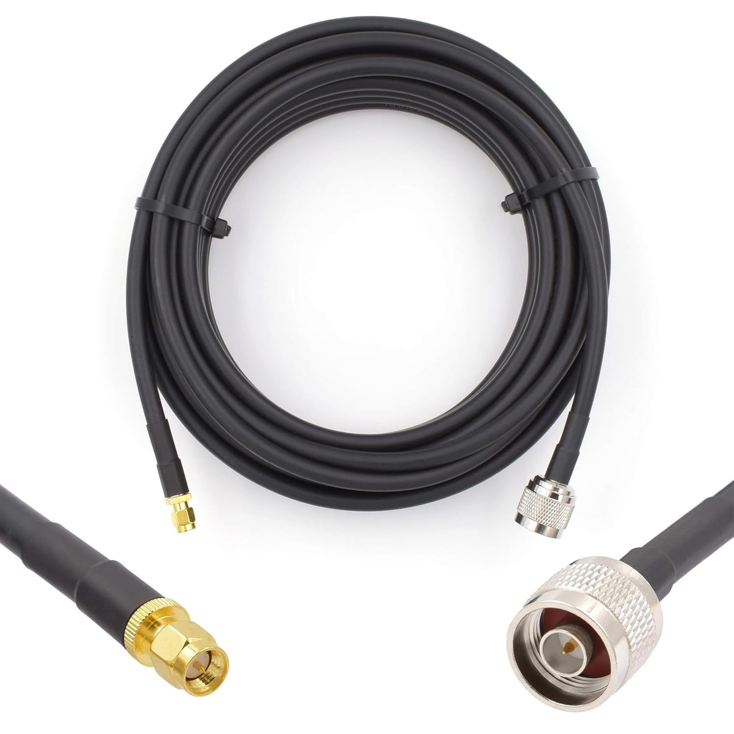 Koaxialkabel N- zu SMA-Stecker, 20 m