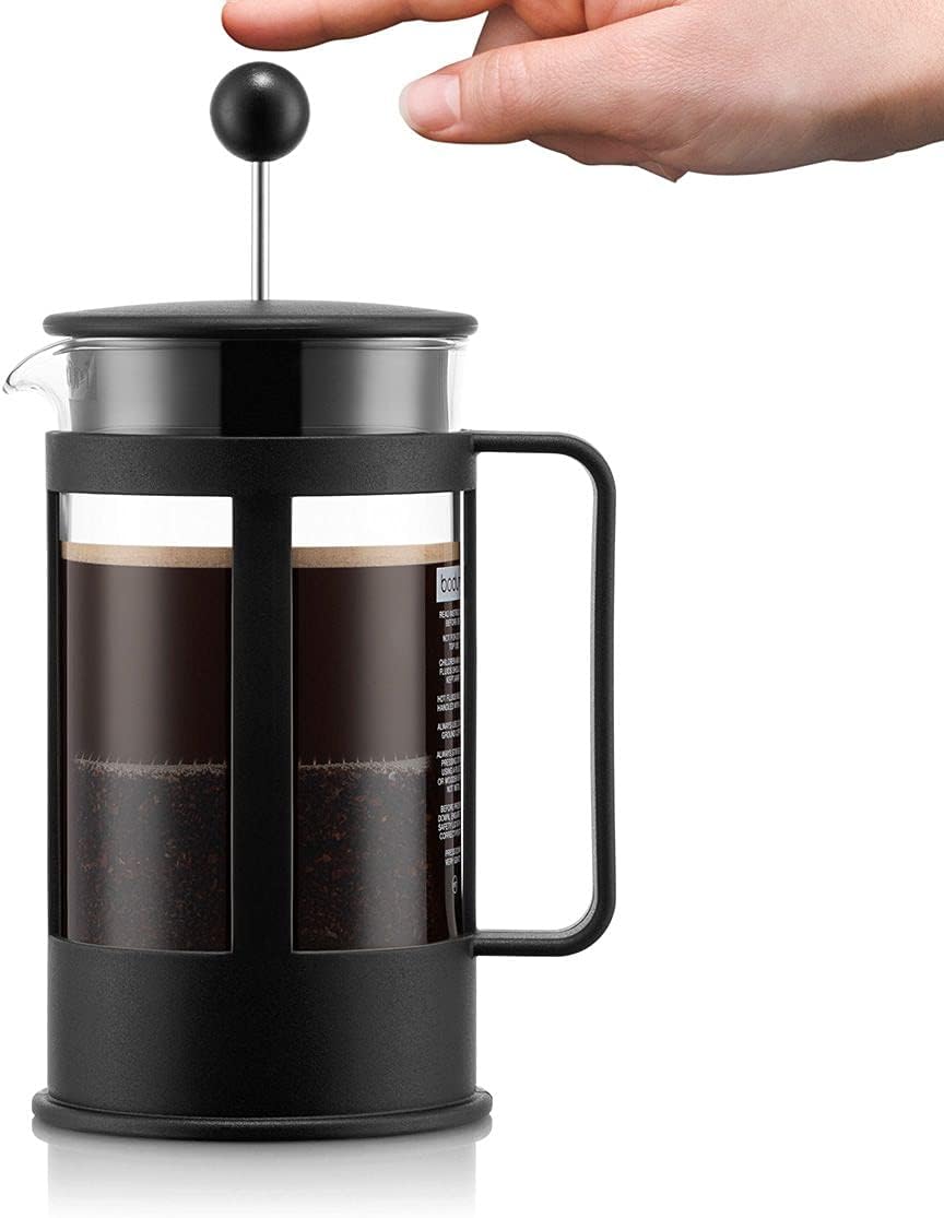 Kenya Kaffeebereiter - Manuelle French Press, 8 Cup, Schwarz