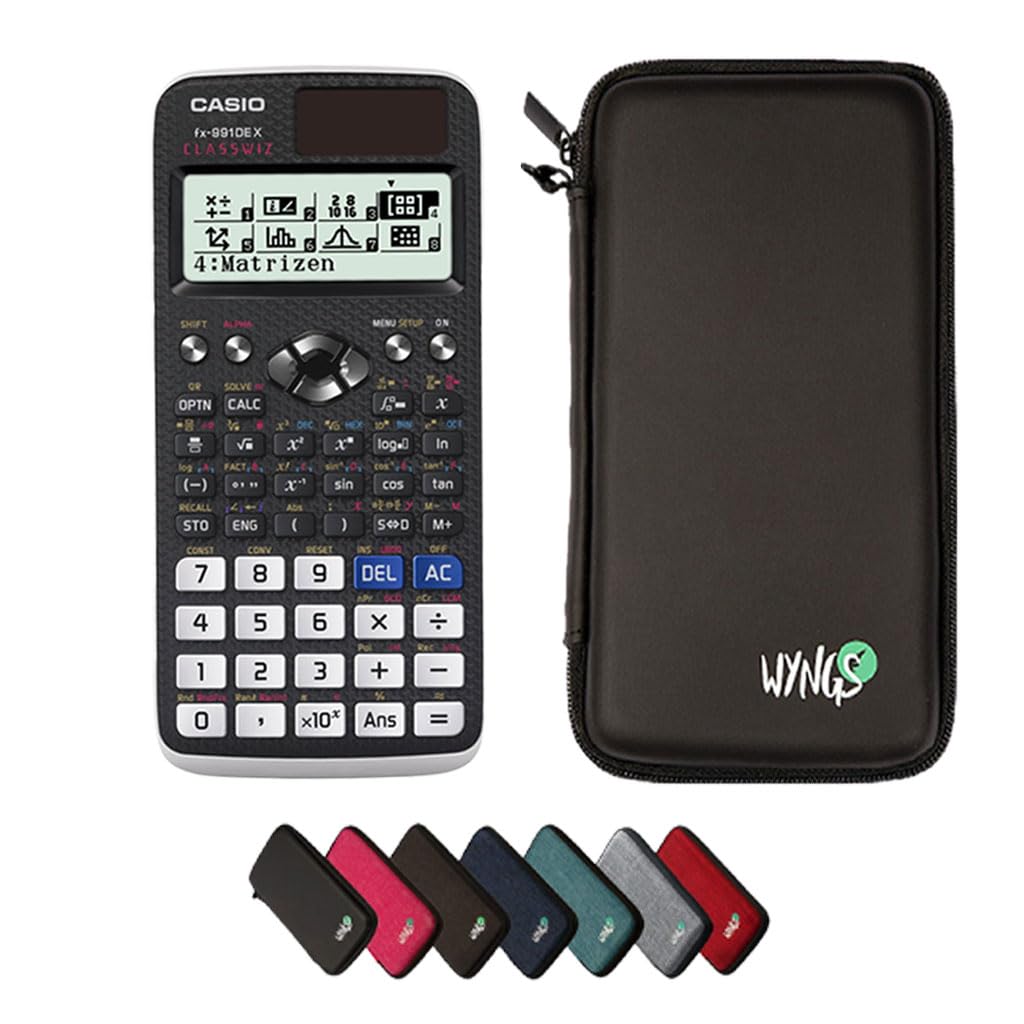Wissenschaftlicher Taschenrechner FX-991DE X mit Schutztasche, Schwarz