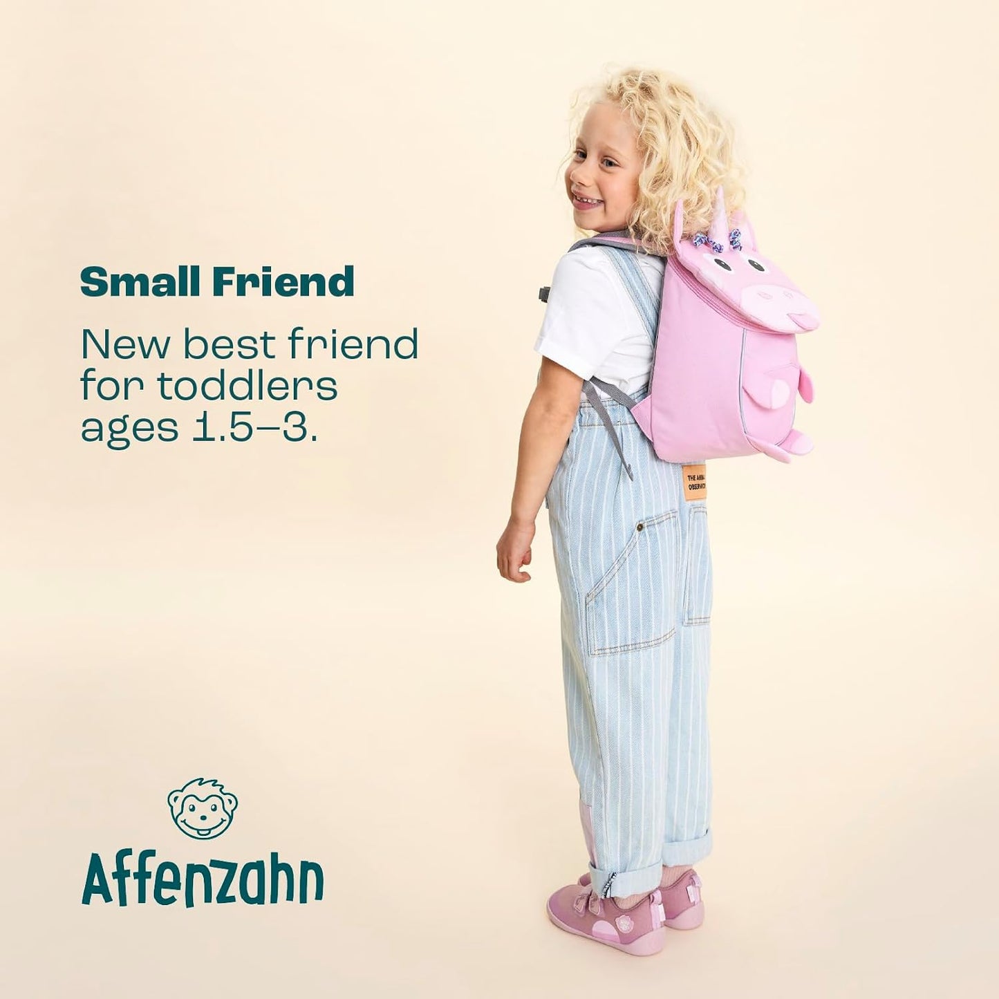 Ergonomischer Kindergartenrucksack Kleiner Freund, Einheitsgrösse Einhorn - Rosa