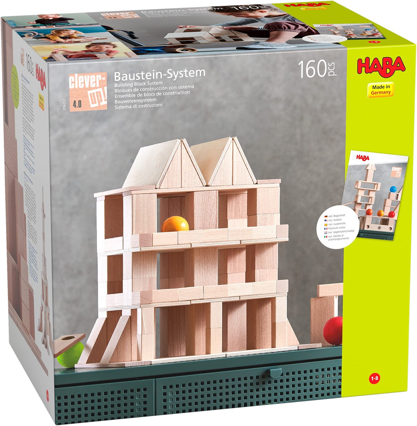 Baustein-System Clever-Up! 4.0, Konstruktionsspielzeug, 160 Blöcke