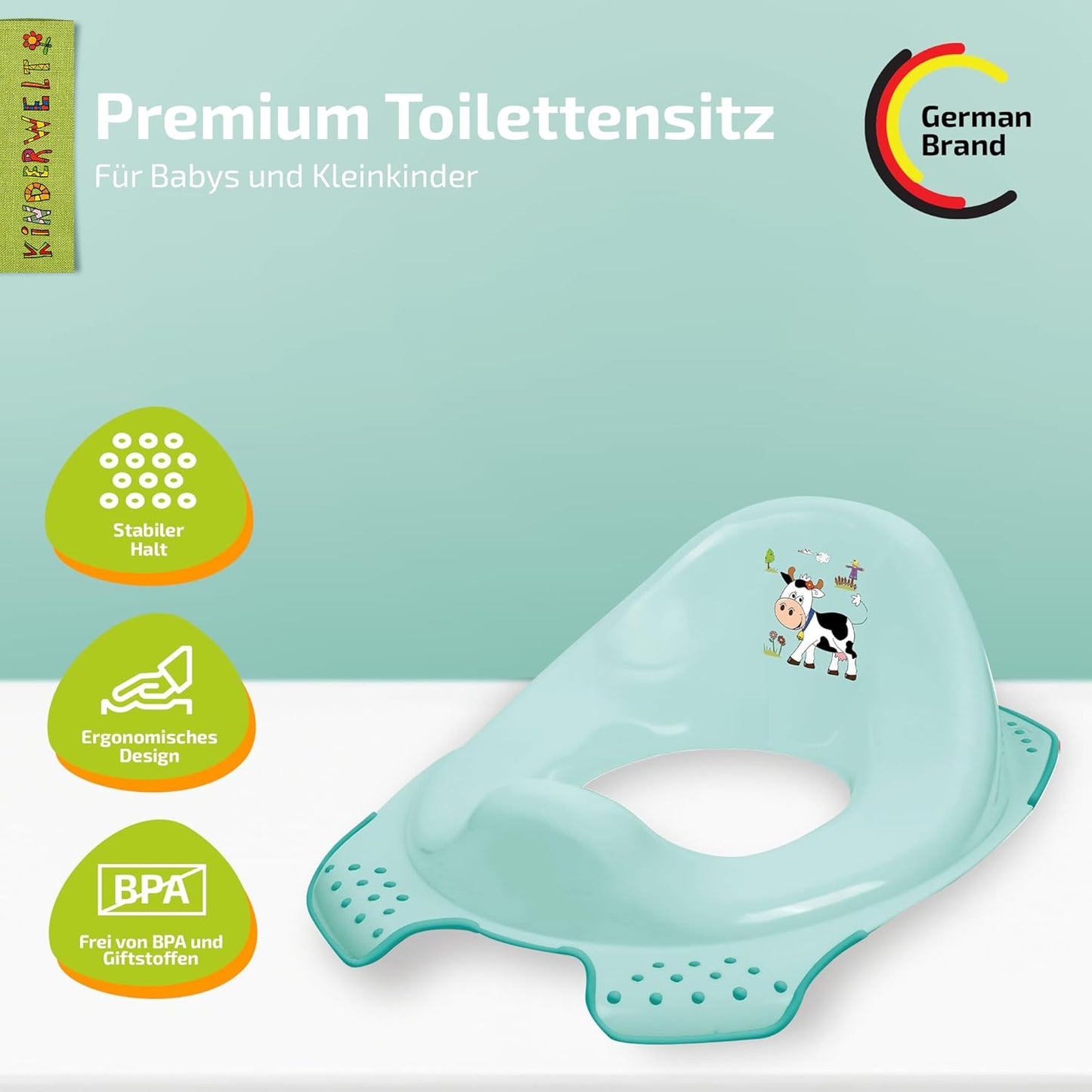 Toilettensitz für Kinder ab 18 Monaten, Aquamarin