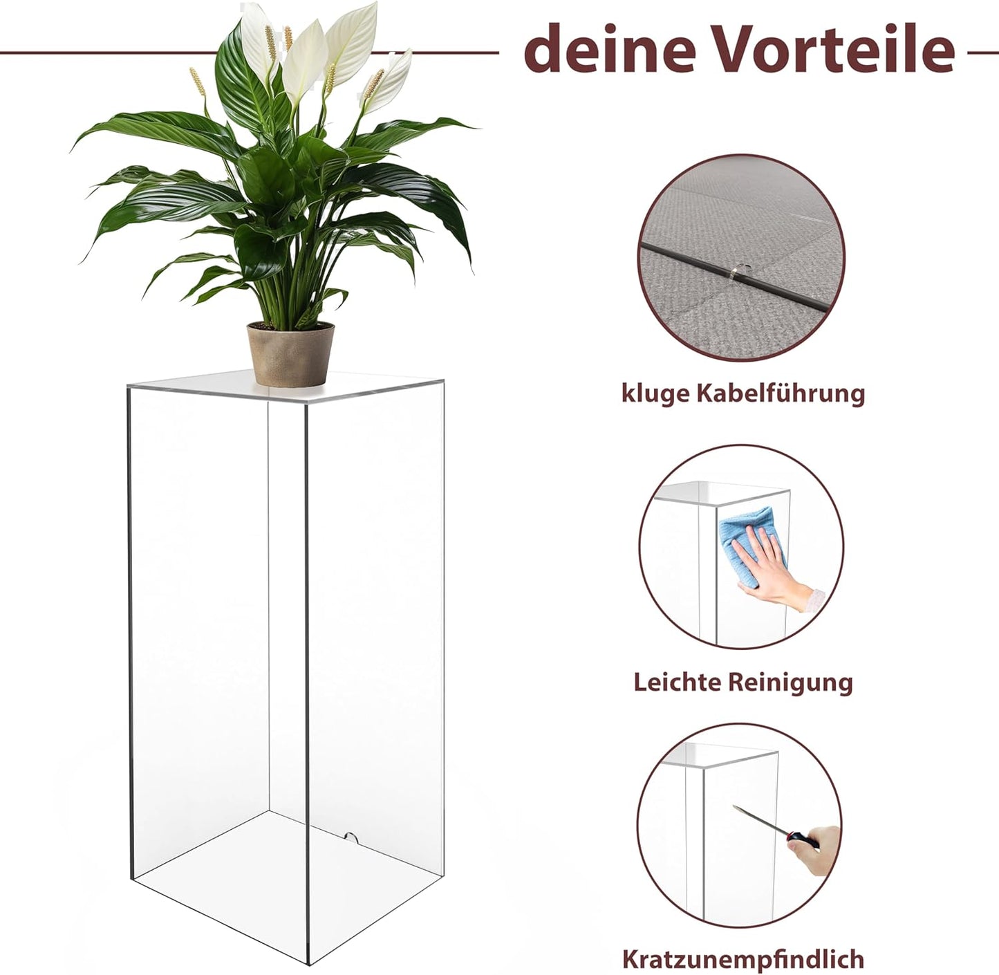 Quadratischer Blumenständer
