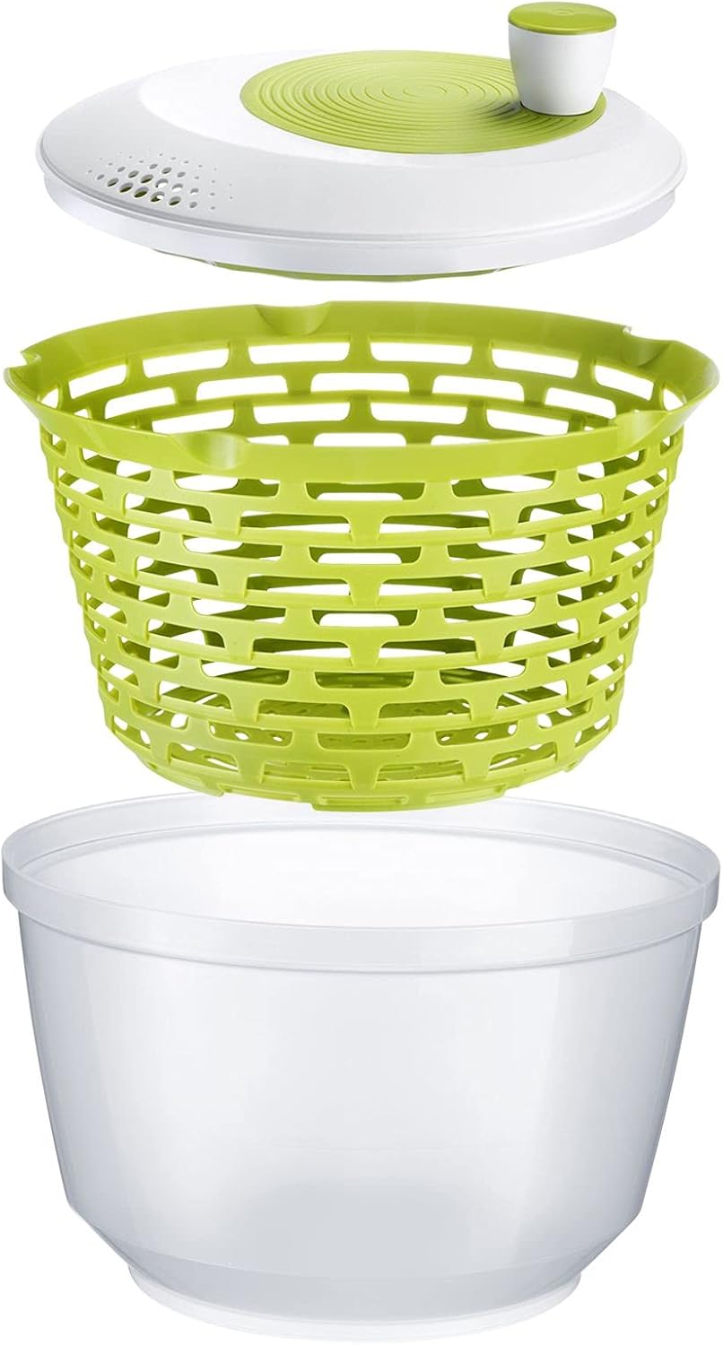 4-teiliges Salat-Set mit Schleuder und Dressingshaker