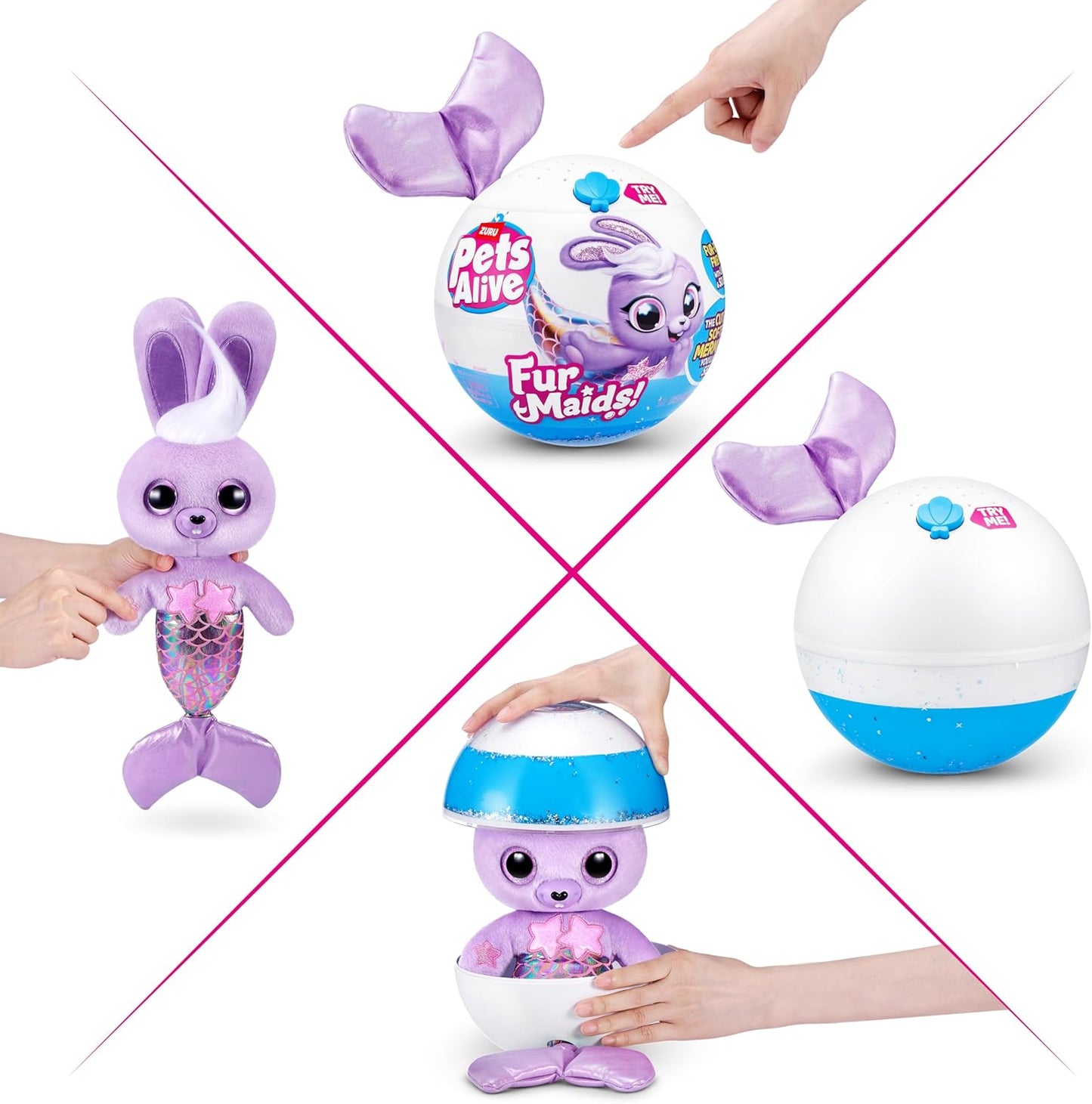 Interaktive Plüschfigur Purple Bunny mit Licht & Sound, Purple Bunny