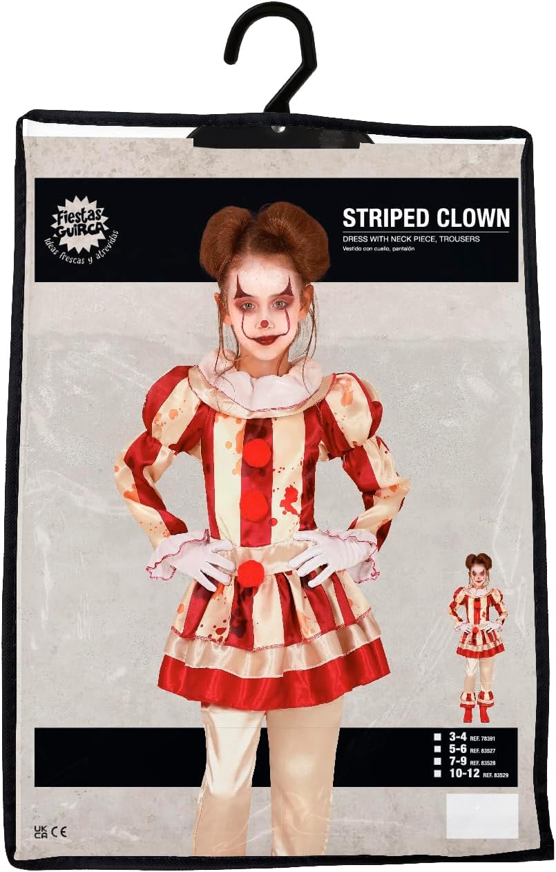 Horror Clown Kostüm für Kinder (3-4 Jahre), 3-4 Jahre