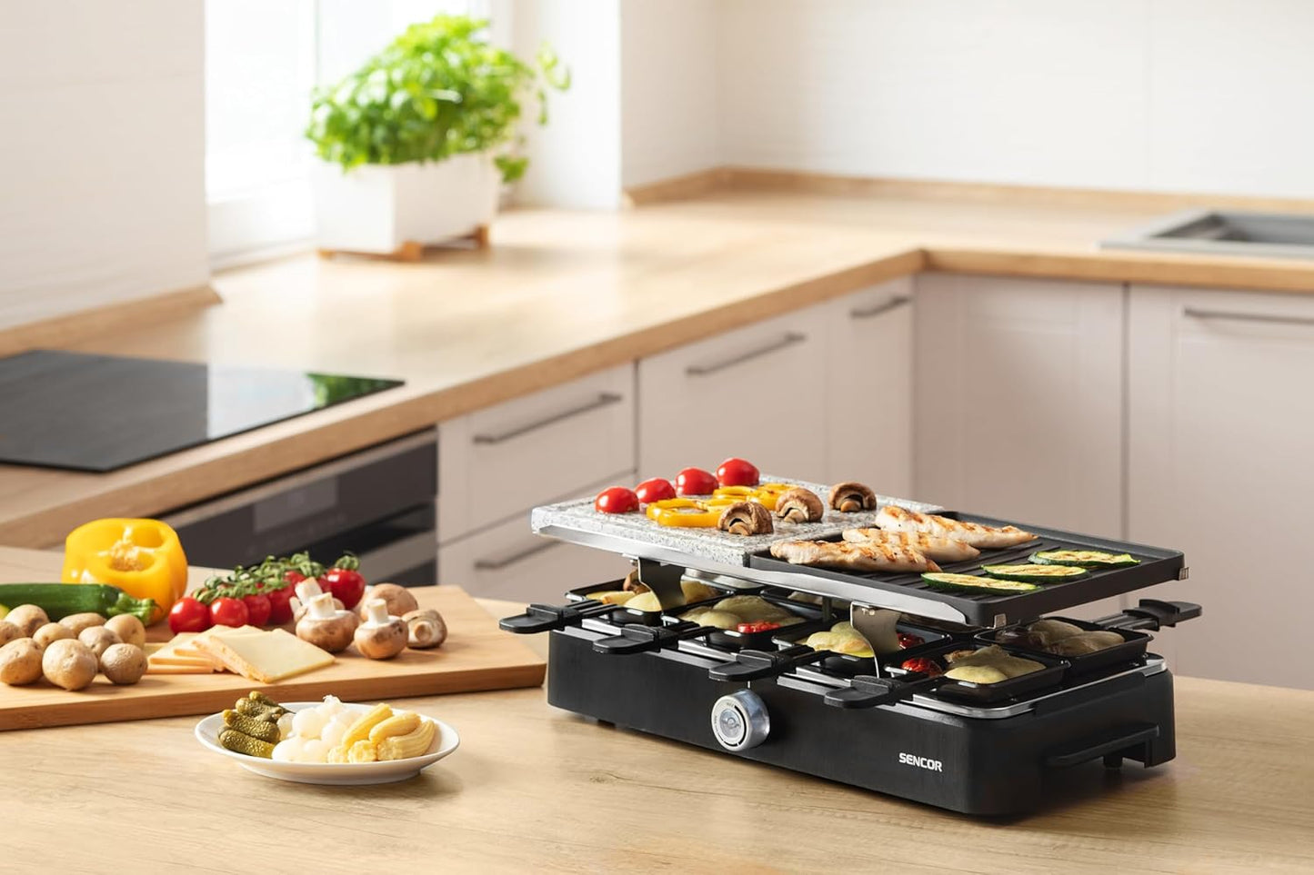 Raclette Multifunktionsgerät 1400W (für 8 Personen)