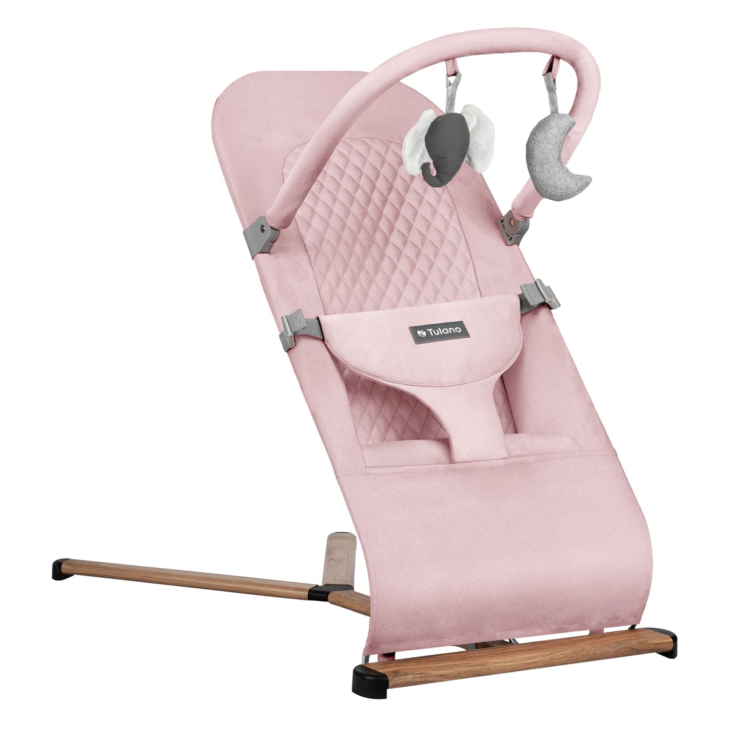 Moon 30 Babywippe mit Spielbogen und 3-Punkt-Gurt, Rose