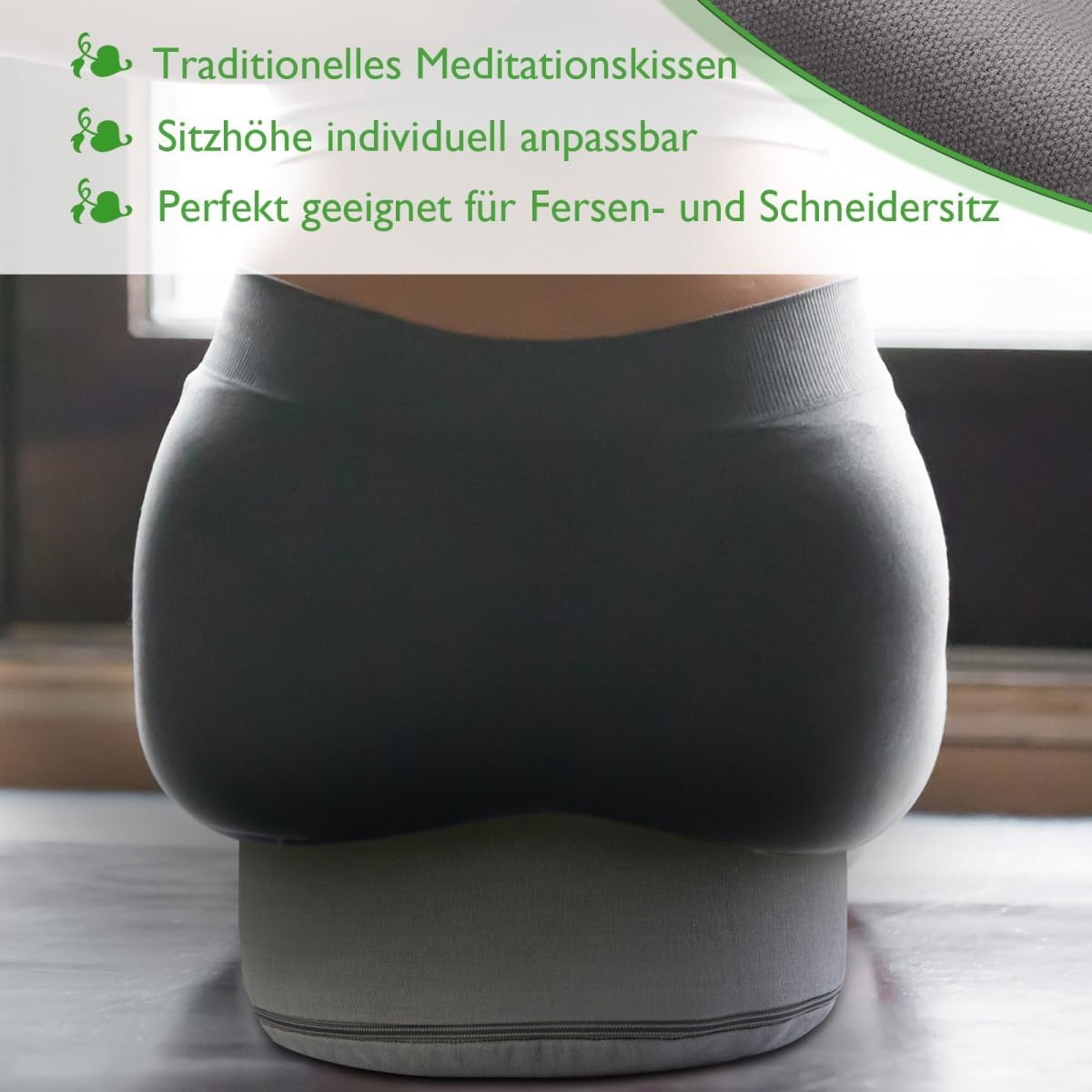 Yogakissen, grau - coolgray