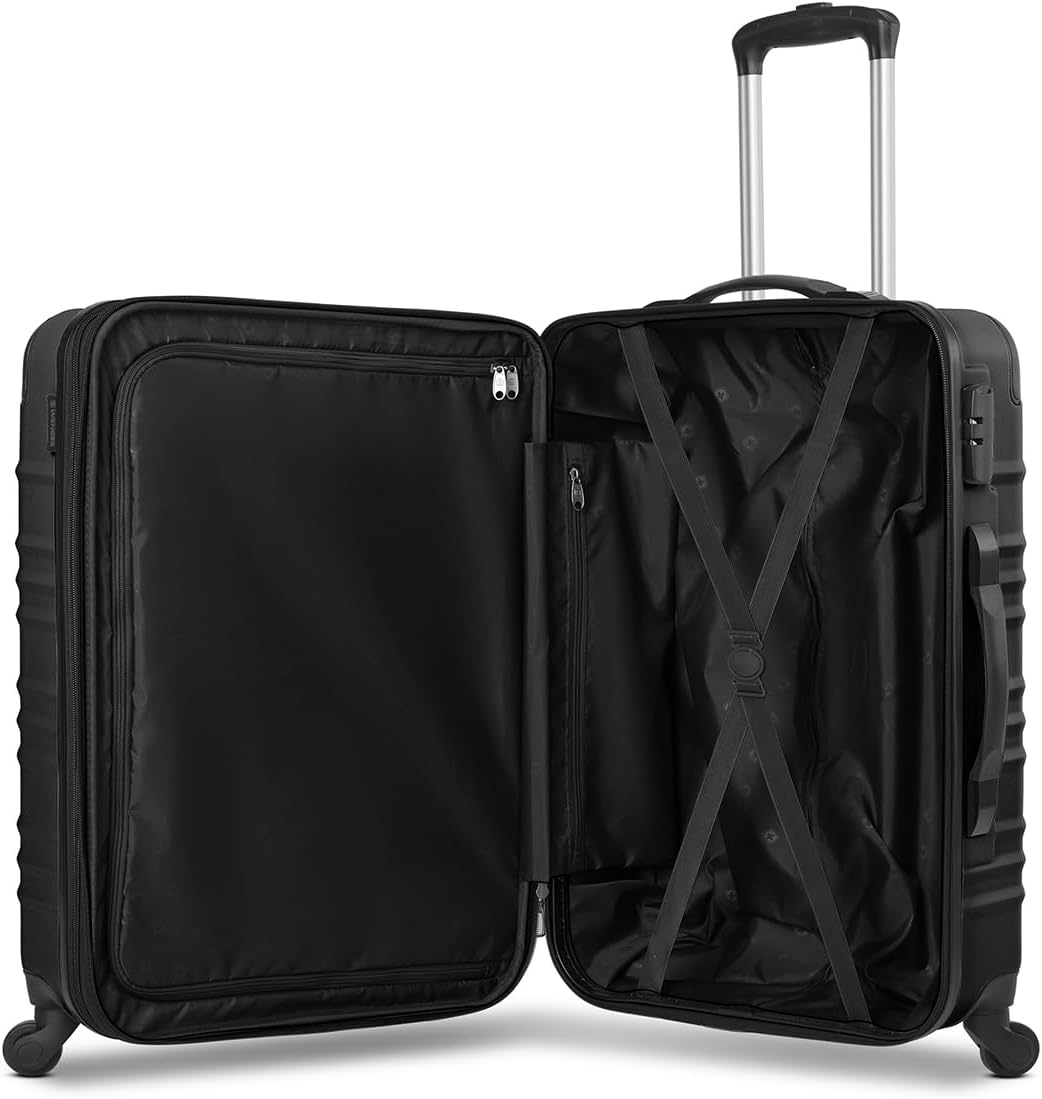 Amplar Evo 4 Rollen Kofferset, Schwarz Kofferset + (3-teilig)