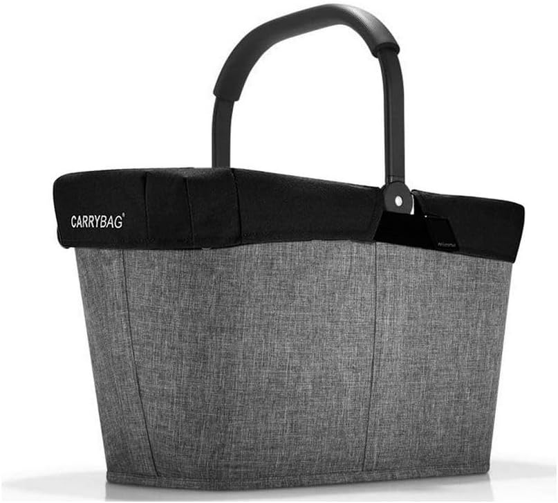 Carrybag - Einkaufskorb mit Abdeckung, Frame Twist Silver+black Red