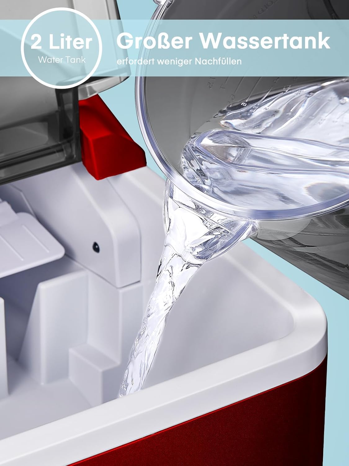 Eiswürfelmaschine mit 14 kg Kapazität, leise und kompakt, Light Grey