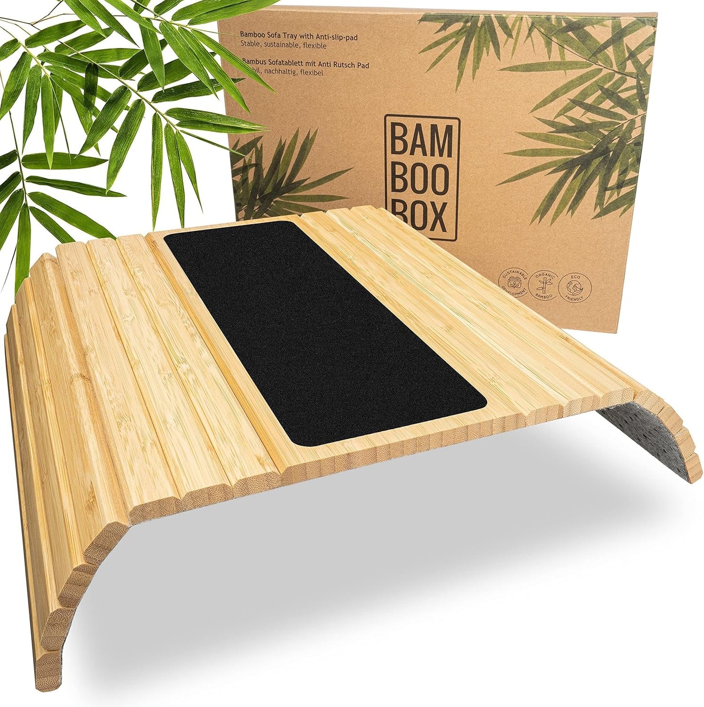 Sofatablett, Bambus mit Pad