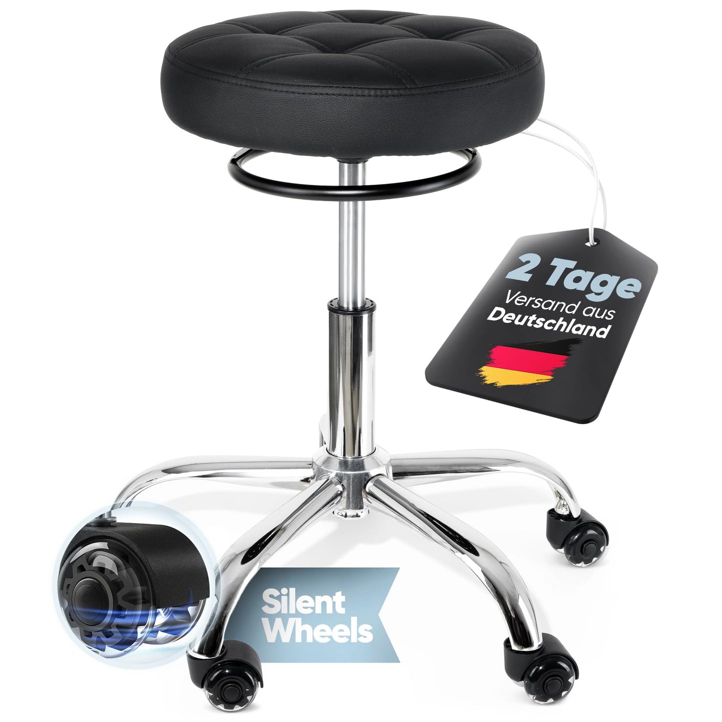 Ergonomischer Bürohocker Höhenverstellbar (48-68cm)
