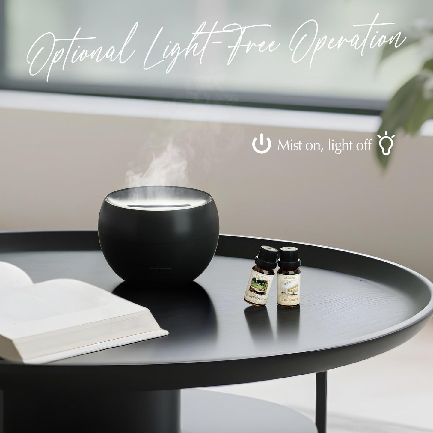 Aroma Diffuser mit Flammeneffekt, Schwarz