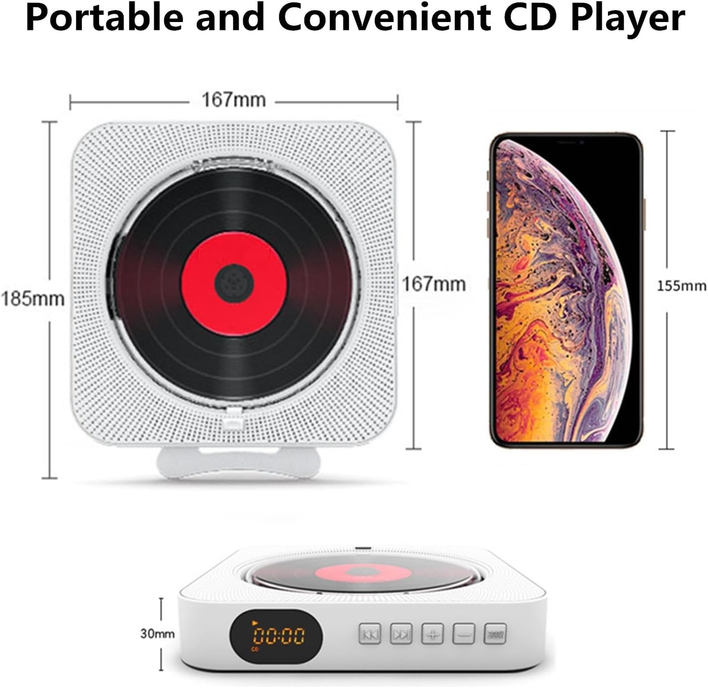 CD-Player mit Bluetooth, Weiss