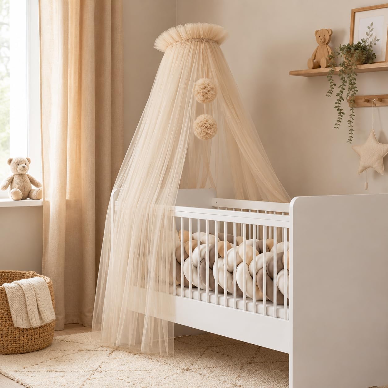 Betthimmel für Babybetten, Nude