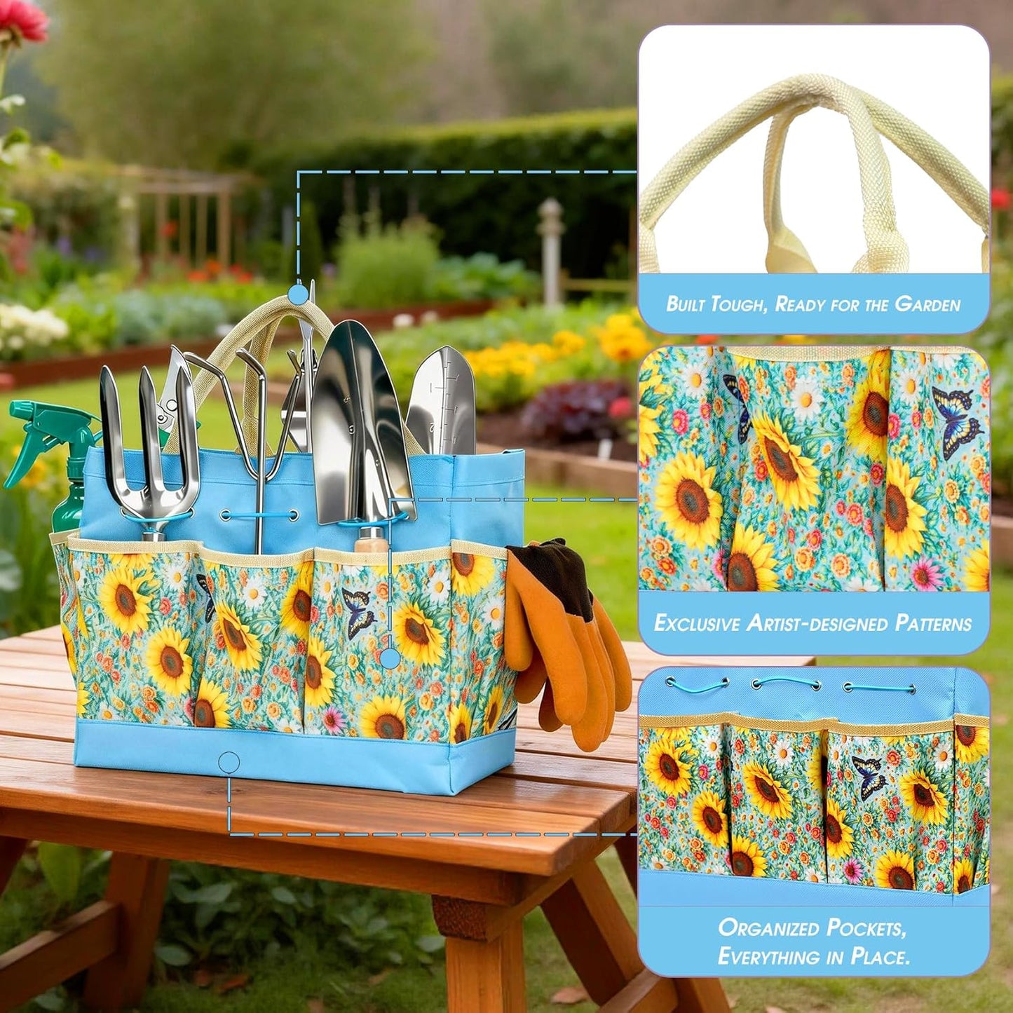 11-teiliges Gartenwerkzeug-Set, Blau