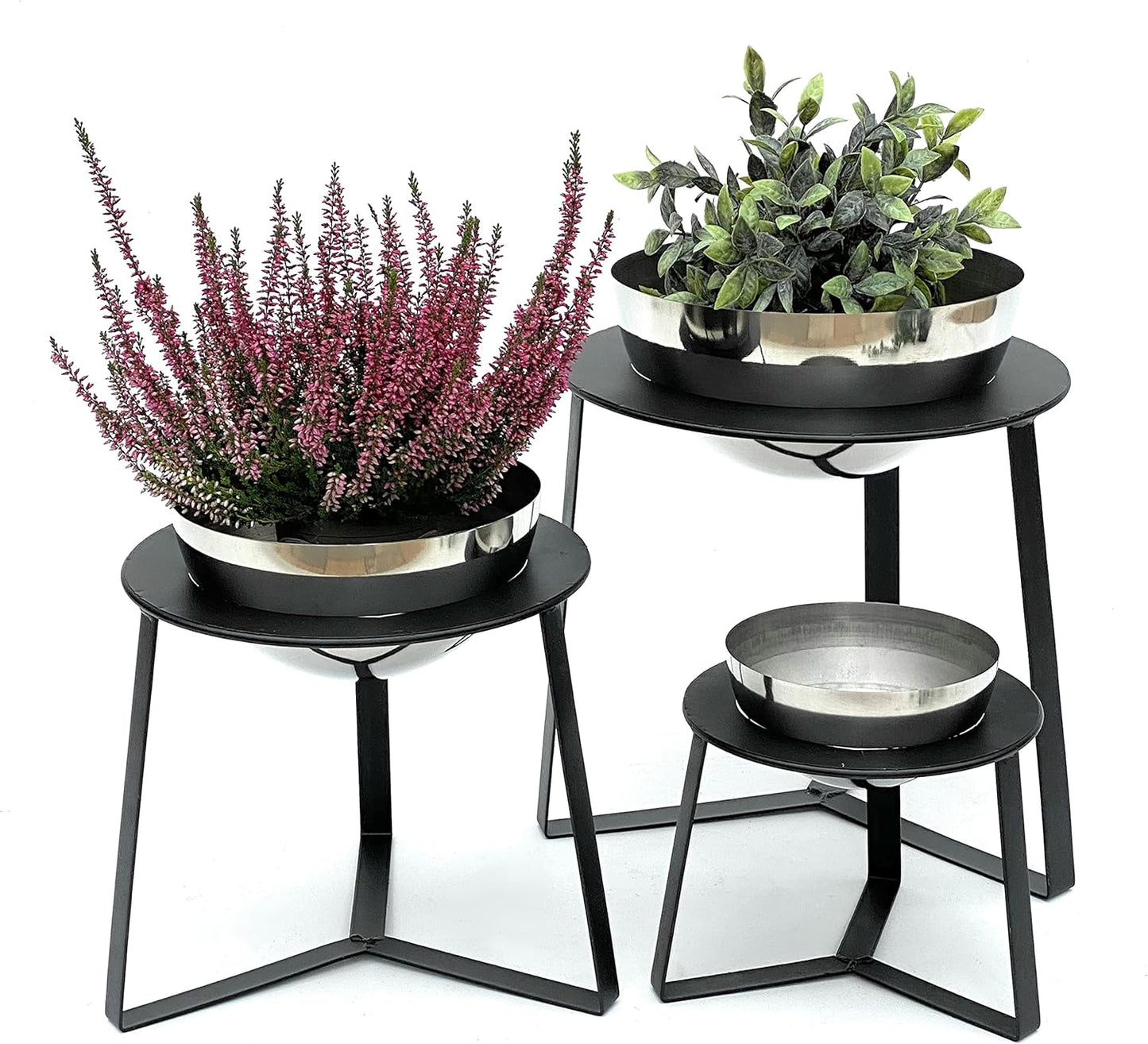 3er-Set Blumenhocker mit Topf