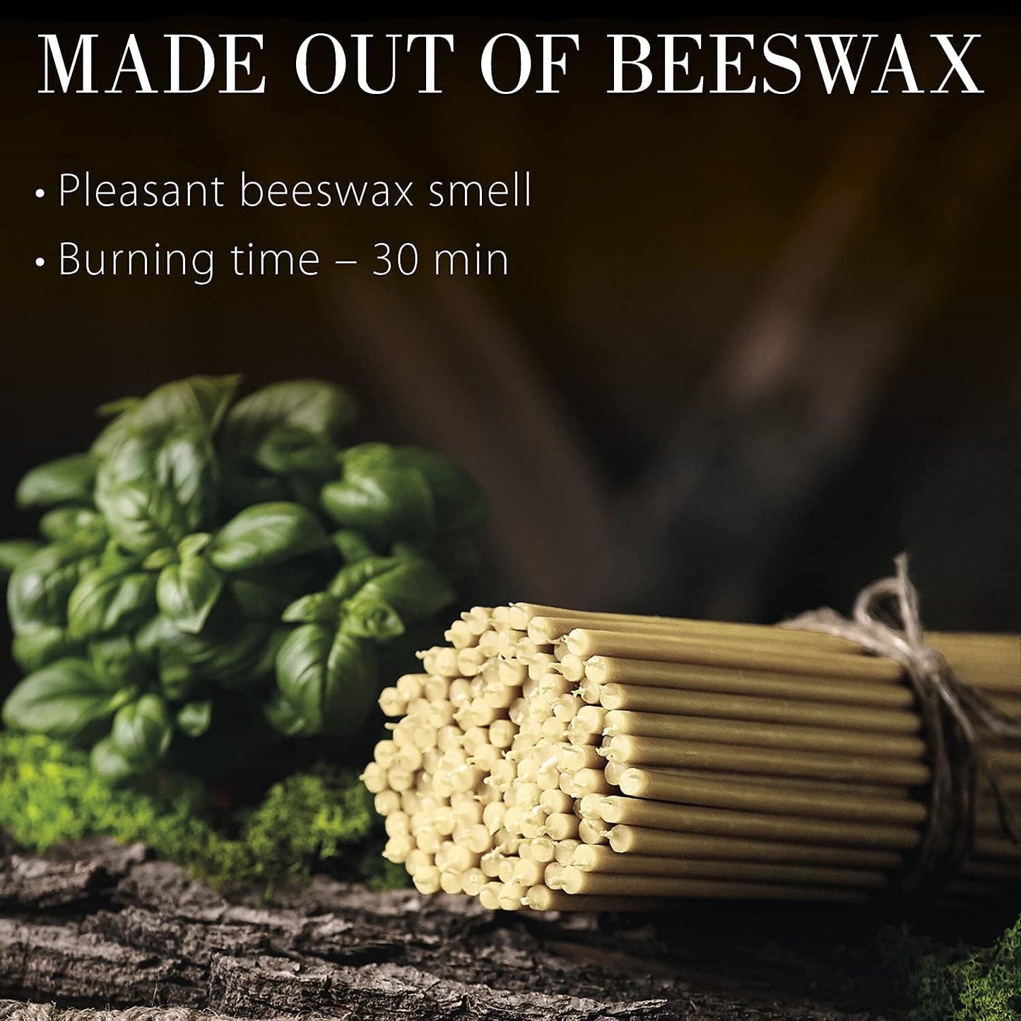 Bienenwachskerzen-Set für Gebet und Deko, 50 stück