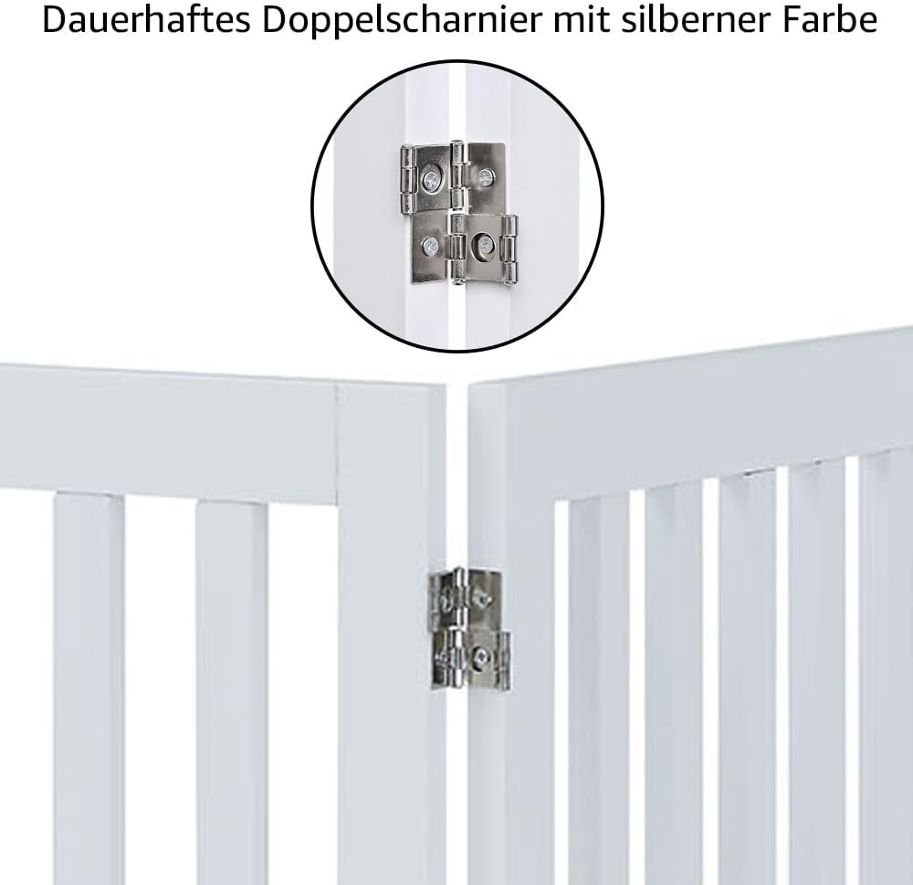 Frei stehendes Absperrgitter, Weiss / 152L x 61H cm, 3-teilig