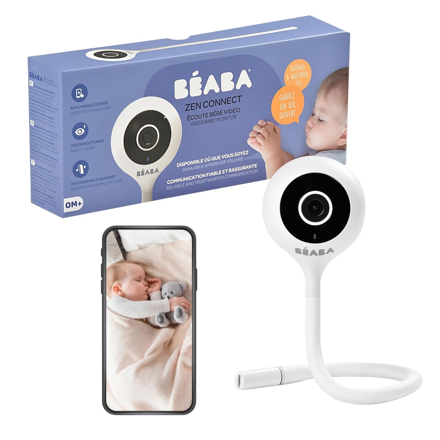 Video Baby Monitor Zen, Weiß