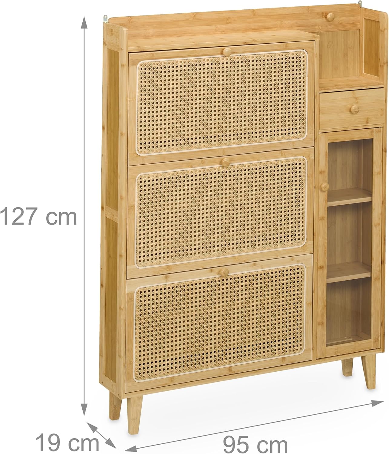 Schuhregal mit 3 Klappen