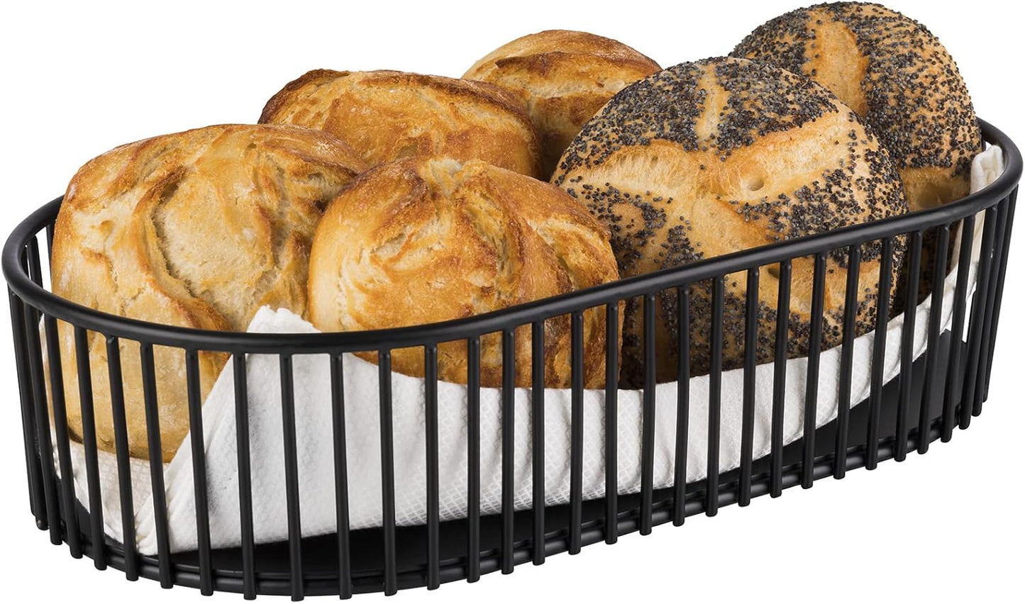 Korb URBAN, 29 x 16 cm, H: 7 cm, oval Schwarz