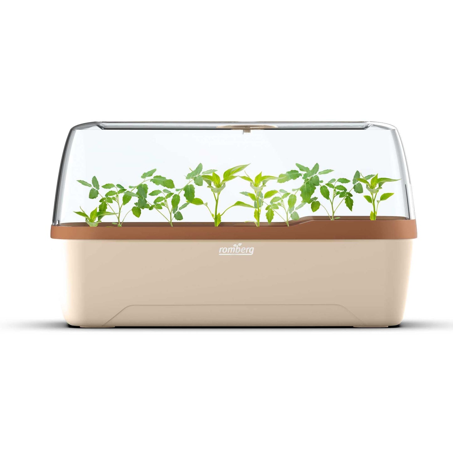 BoQube L Plus Anzuchtset mit Bewässerungssystem, BoQube L Plus — 41×17×23cm Creme / Kupferbraun