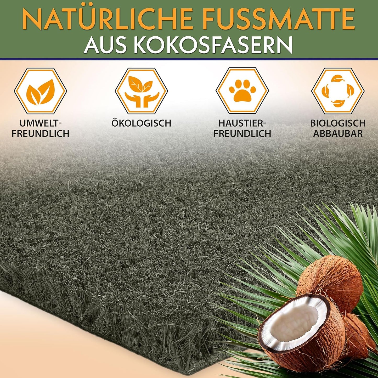 Antirutsch Fussmatte, Pfoten - Grau/Schwarz