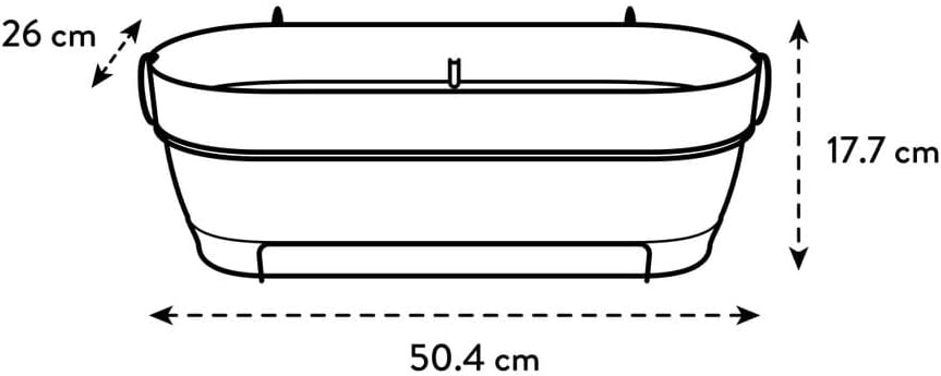 Vibia Campana Balkonkasten mit Wasserreservoir, Terra 50 cm
