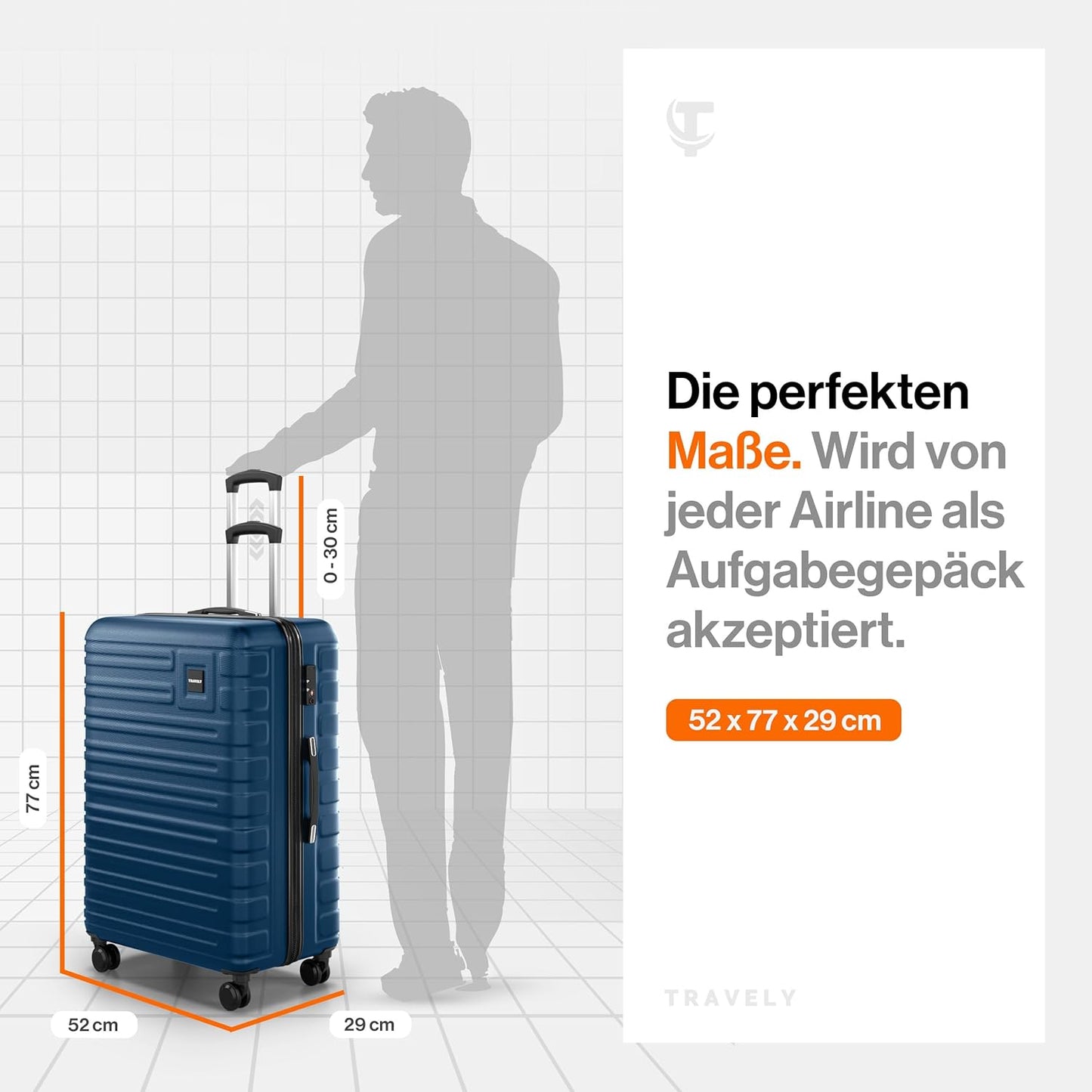 Hartschalenkoffer, XL Tiefseeblau