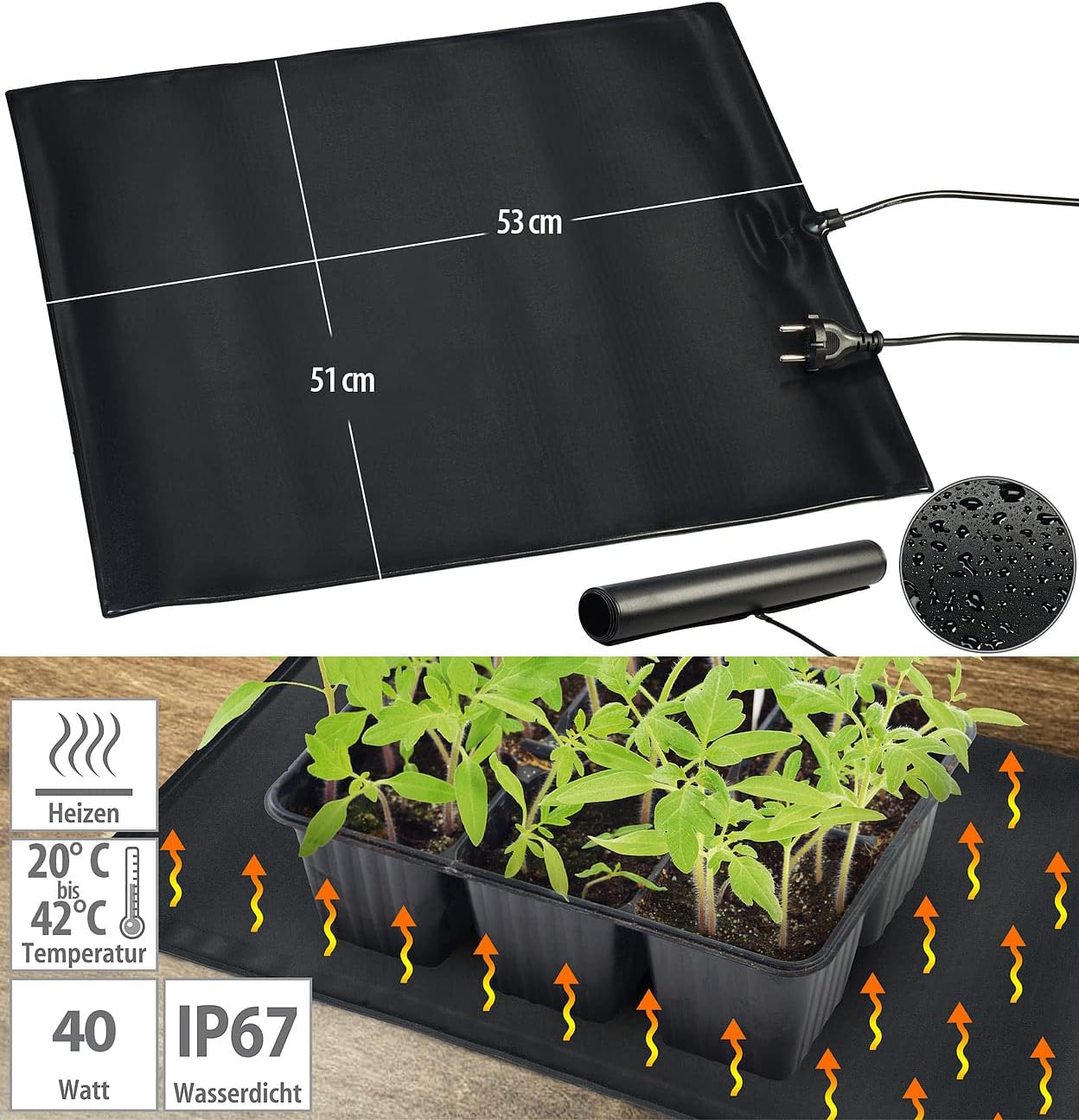 Heizmatte für Pflanzenanzucht & Terrarien