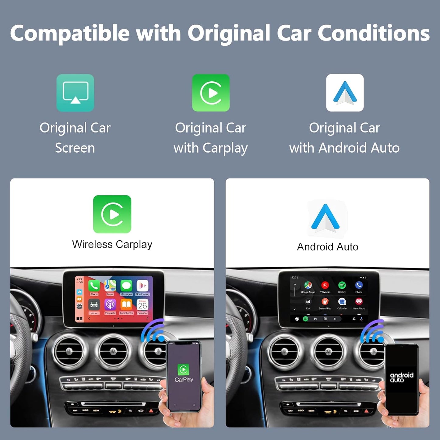 Nachrüstmodul  Wireless Carplay für Mercedes Benz NTG5.0 (2015-2018)