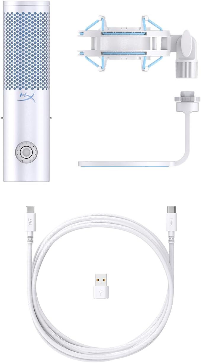 QuadCast 2 Frost USB-Mikrofon, QuadCast 2 Weiss