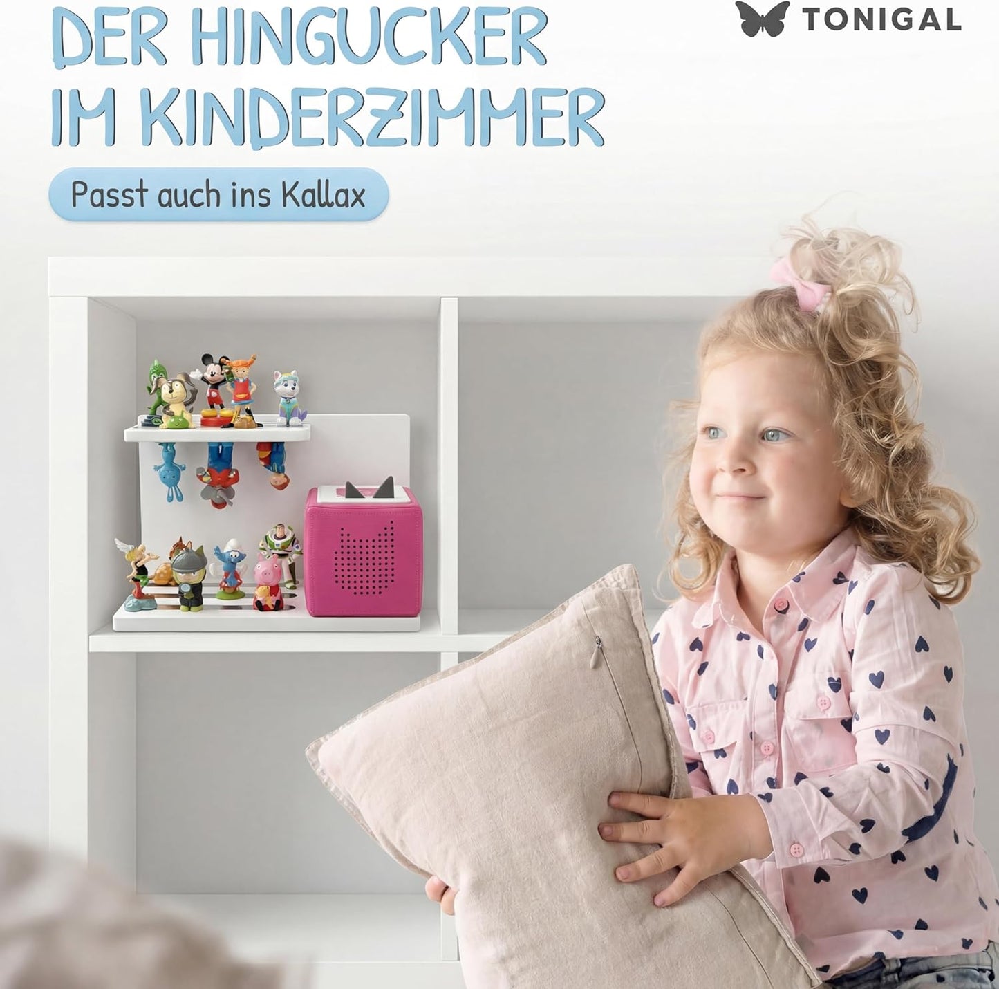 Tonie Regal für bis zu 40 Figuren & Toniebox, Weiss
