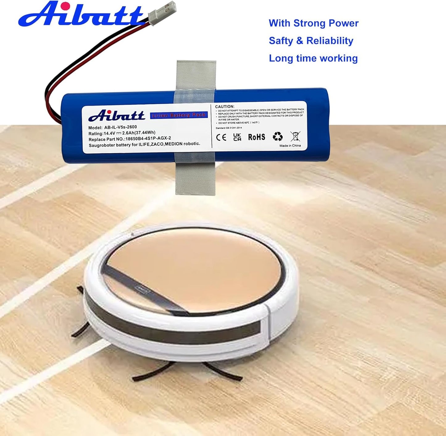 Ersatzakku für iLife Staubsaugerroboter (2600mAh)
