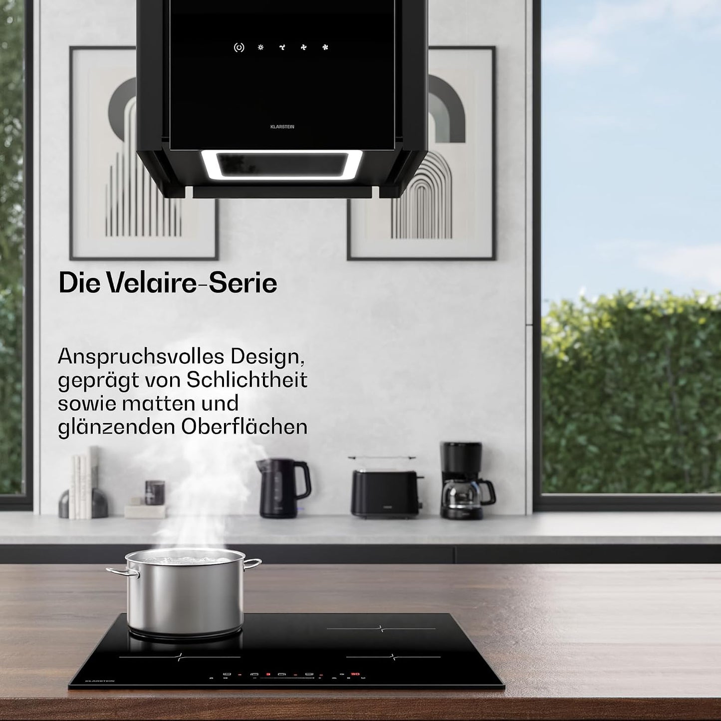 Velaire Toaster für 2 Scheiben mit Brötchenhalter, Schwarz Toaster