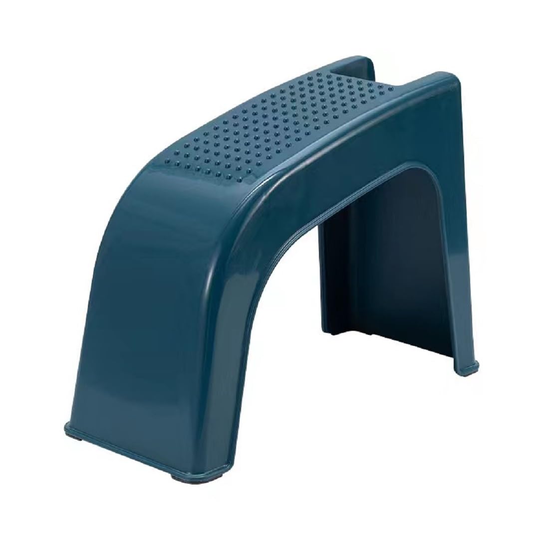 Pediküre-Duschhocker mit Fussstütze und Stauraum, Blau