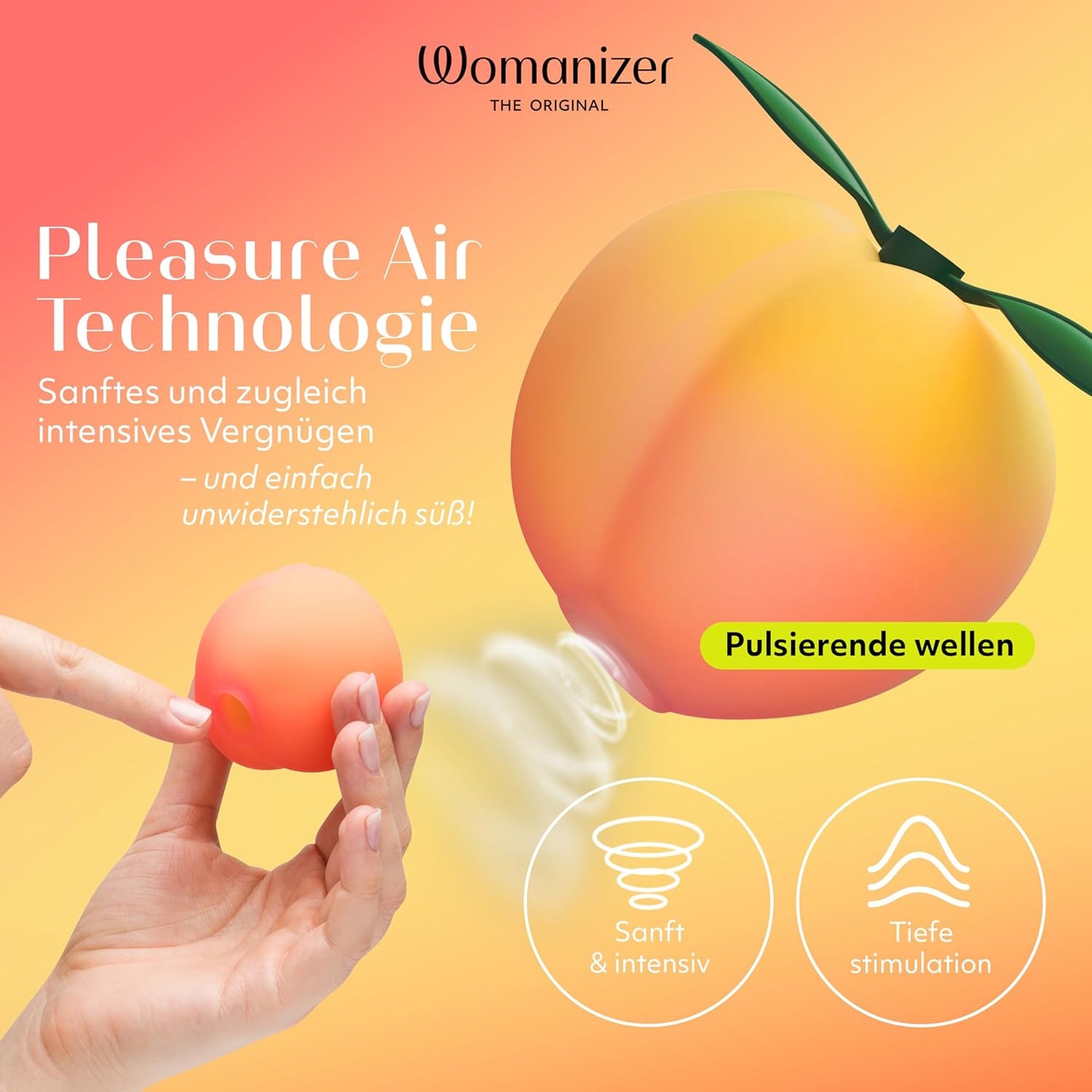 Peach Druckwellenvibrator für Frauen und Paare