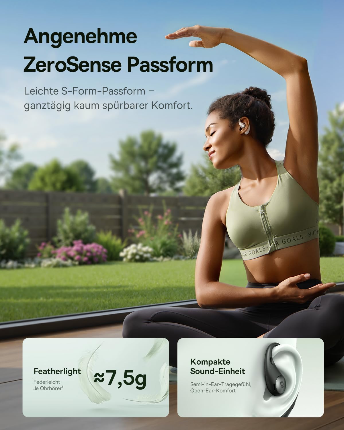 Open Ear Sportkopfhörer mit SuperBass 2.0, Grün