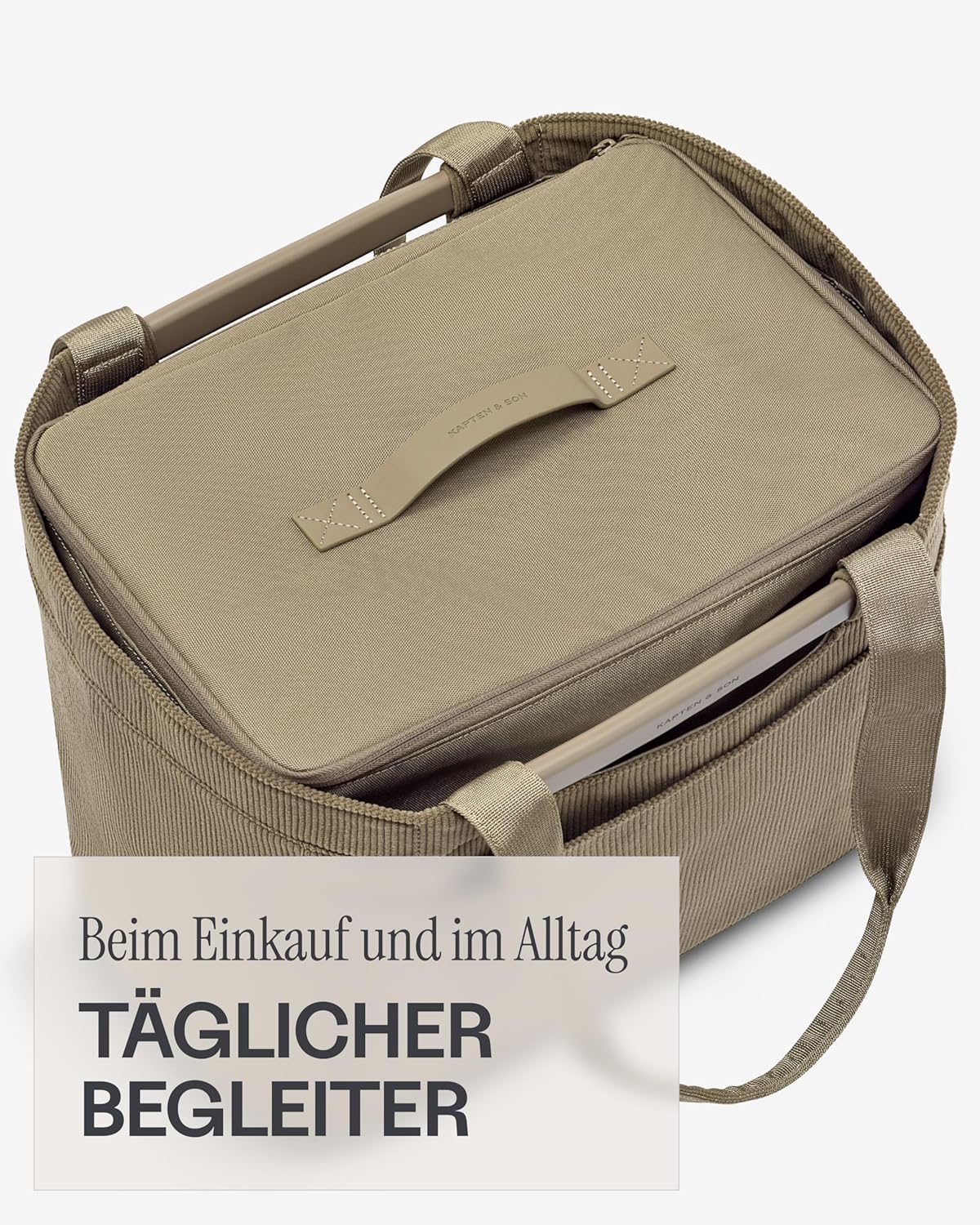 Vaasa Kühltasche für Einkaufskorb, Dusty Khaki Cooling Inlay Large