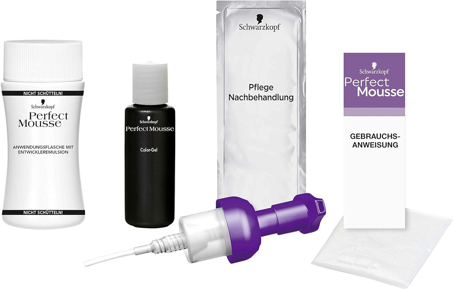 Permanente Schaumcoloration, 3er-Pack, Schwarz,Braun 1 stück (3er Pack)