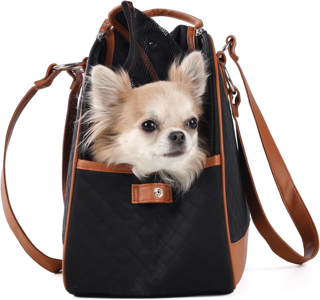 Hundetragetasche Paddie mit Sicherheitsleine und Belüftungsnetz