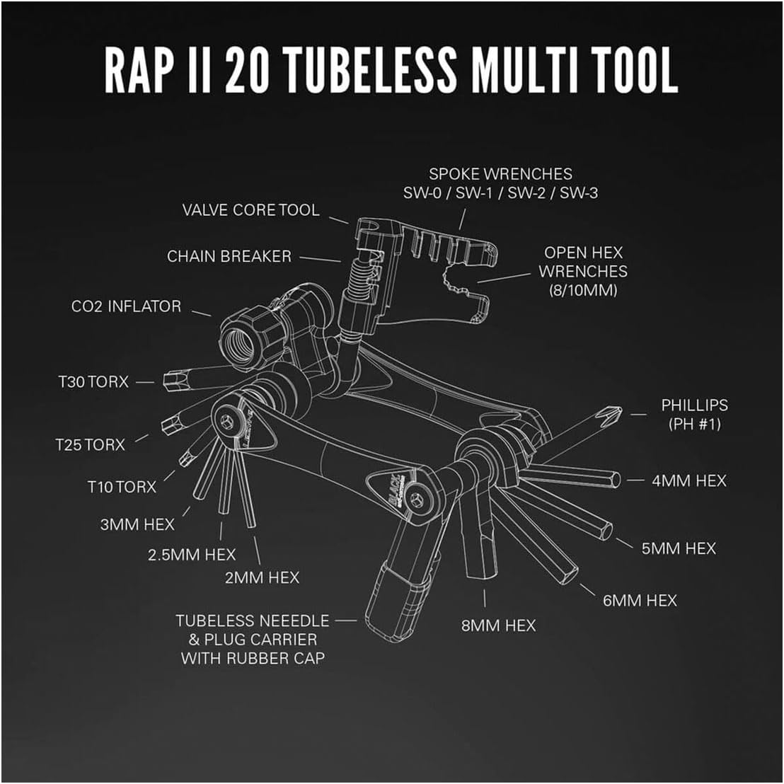 Velofaltwerkzeug Rap II 20 Tubeless, 20 Tubeless