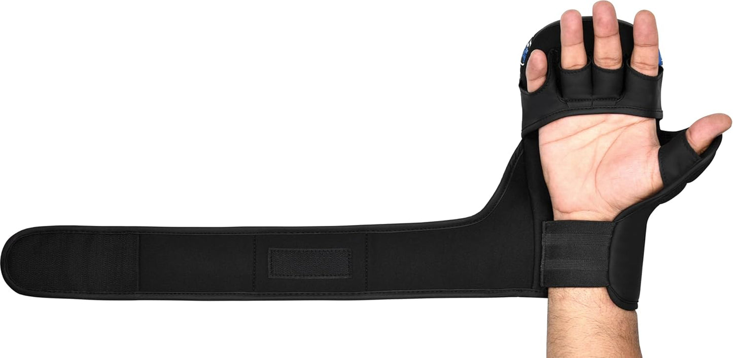MMA Sparring & Training Handschuhe Maya Hide Leder, Black/Blue M